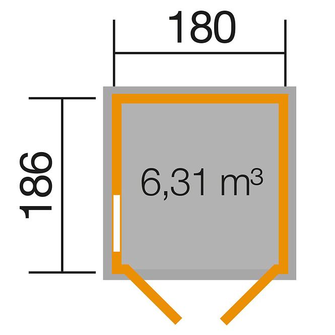 Gerätehaus Cynia 180x180 cm