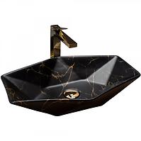 Aufsatzwaschbecken Vegas Black Marble Matt