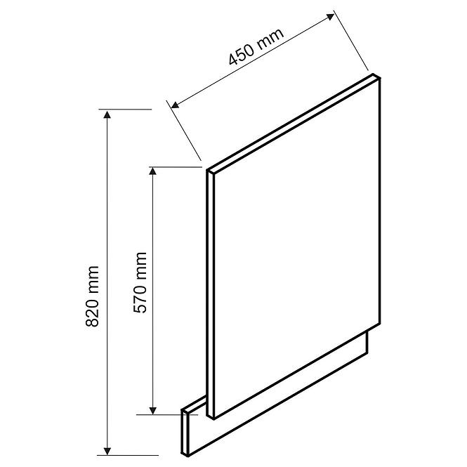 Türen für Einbauspülmaschine Briti 45PO beige