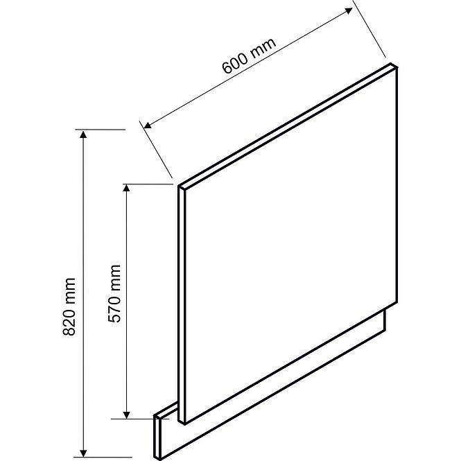 Türen für Einbauspülmaschine Sonja 60PO beige