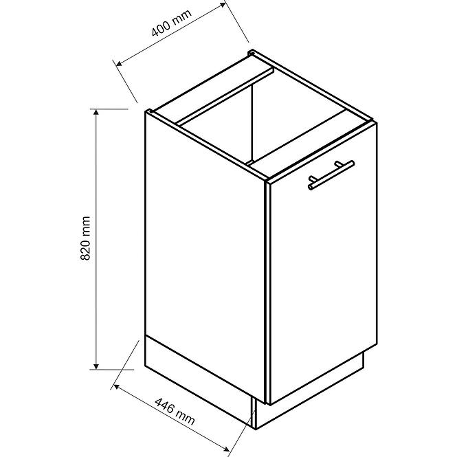 Küchenschrank Brit D40 beige