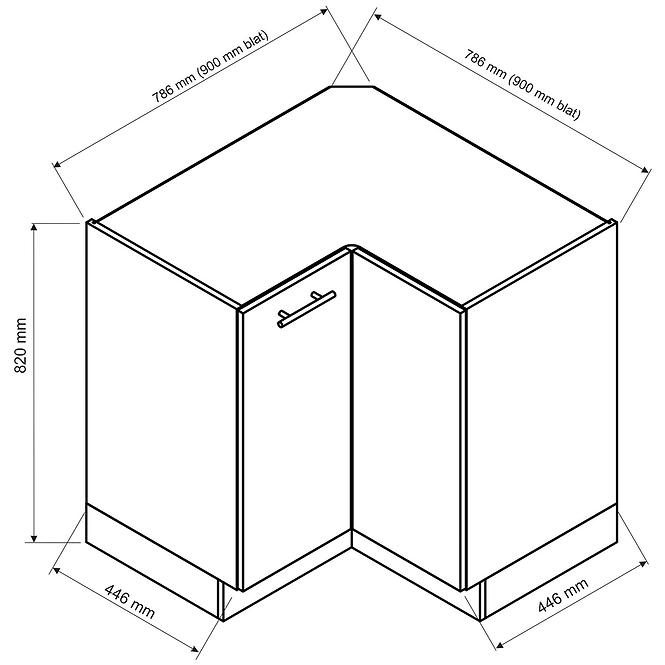 Küchenschrank Brit DRP beige