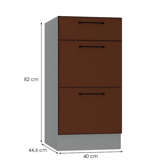 Küchenschrank Katrin D40 S/3 ziegelrot