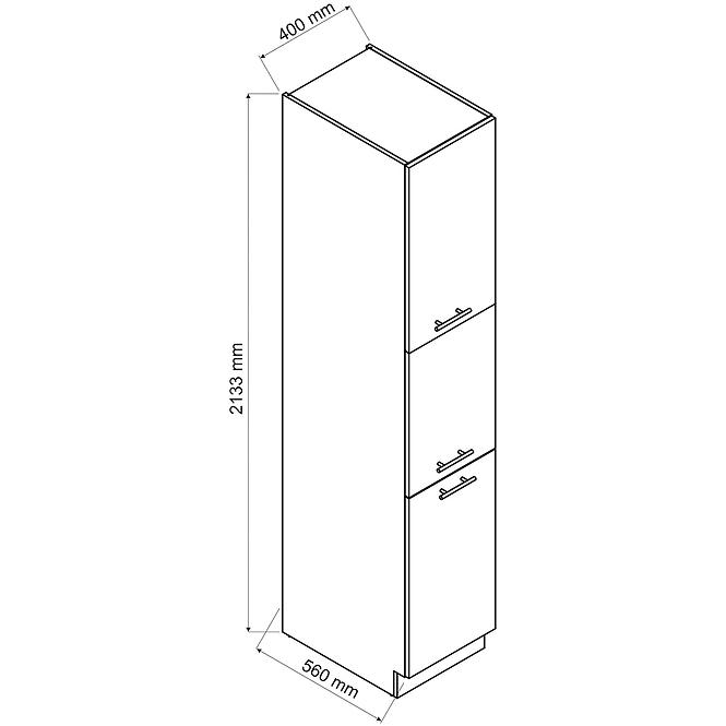 Küchenschrank Katrin D40SŁ/2133 grau matt