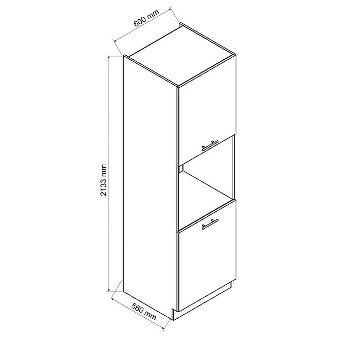 Küchenschrank Katrin D60 PK/2133 grau matt