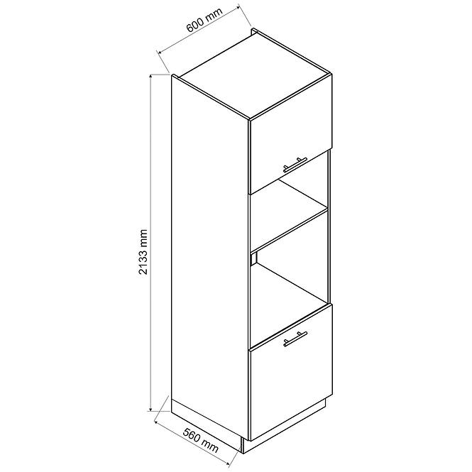 Küchenschrank Katrin D60 PK MV/2133 ziegelrot