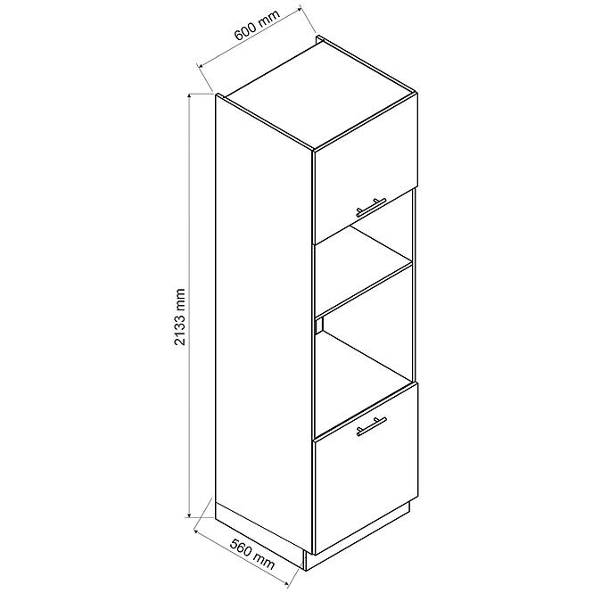 Küchenschrank Katrin D60 PK MV/2133 grau matt