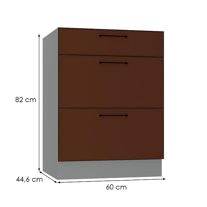 Küchenschrank Katrin D60 S/3 ziegelrot