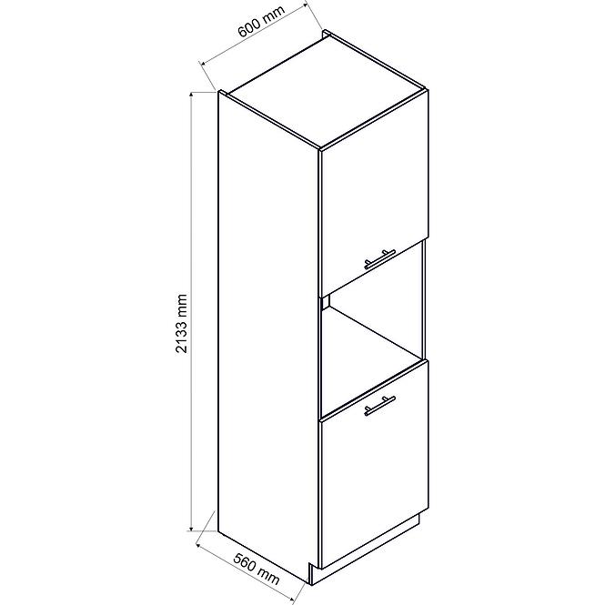 Küchenschrank Mina D60 PK/2133 schwarz