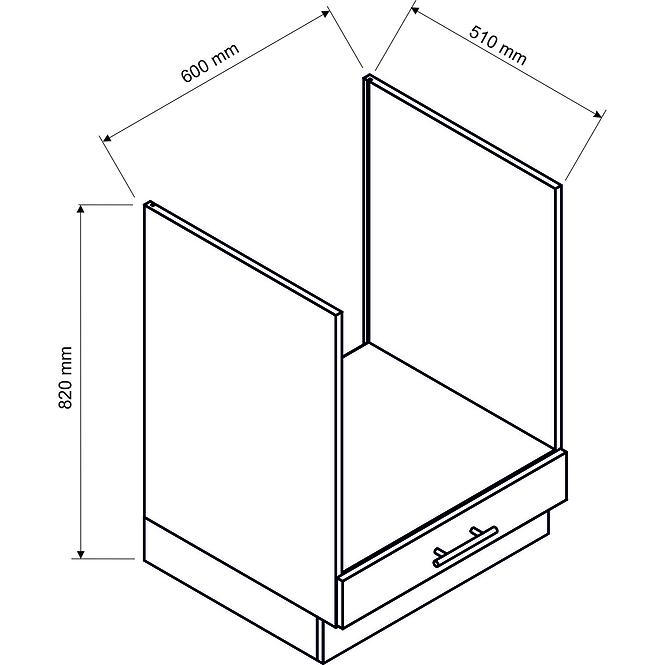 Küchenschrank Mina DK60 schwarz