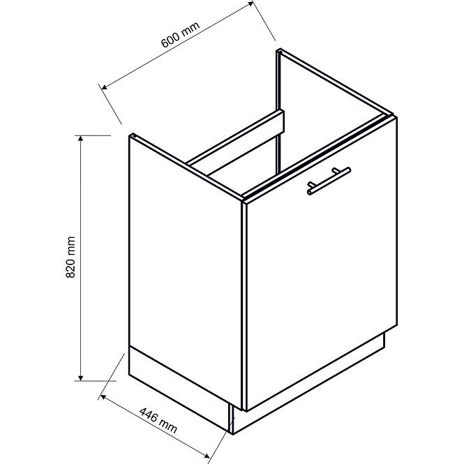 Küchenschrank Sonja D60ZL eiche