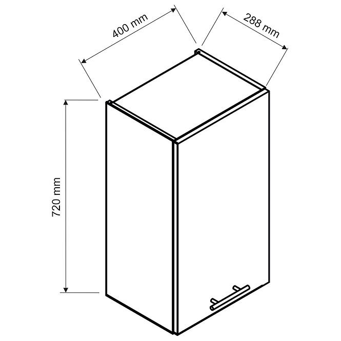 Küchenschrank Brit W40 beige