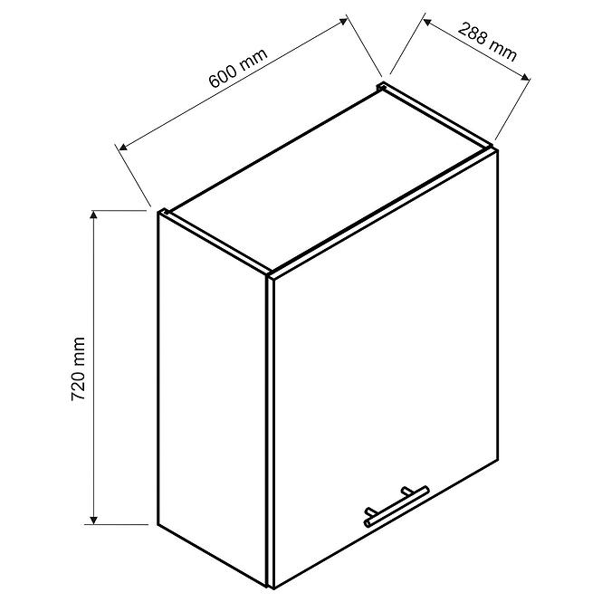 Küchenschrank Brit W60 P/L beige