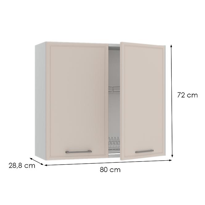 Küchenschrank Brit W80SU ALU beige