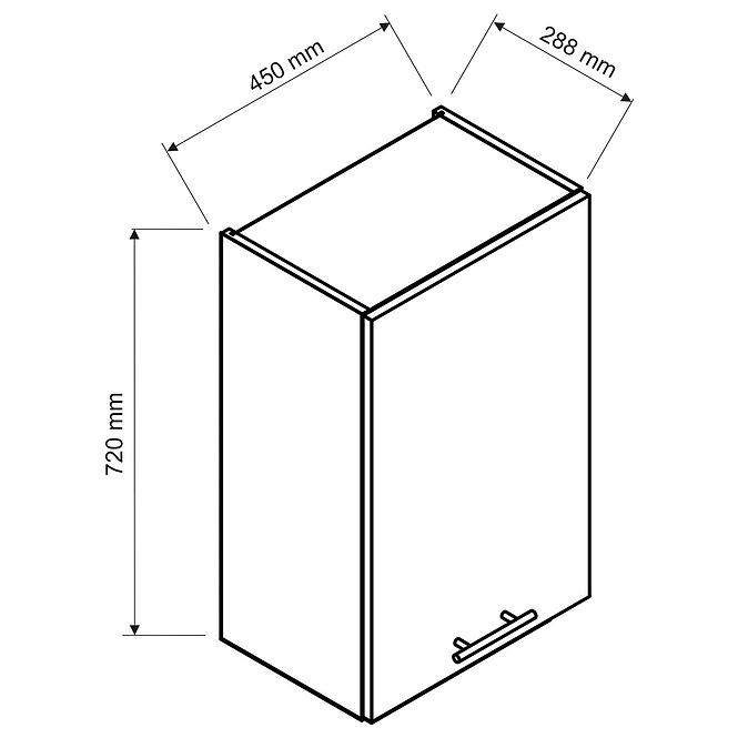 Küchenschrank Katrin W45 ziegelrot