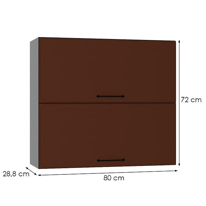 Küchenschrank Katrin W80GRF/2 ziegelrot