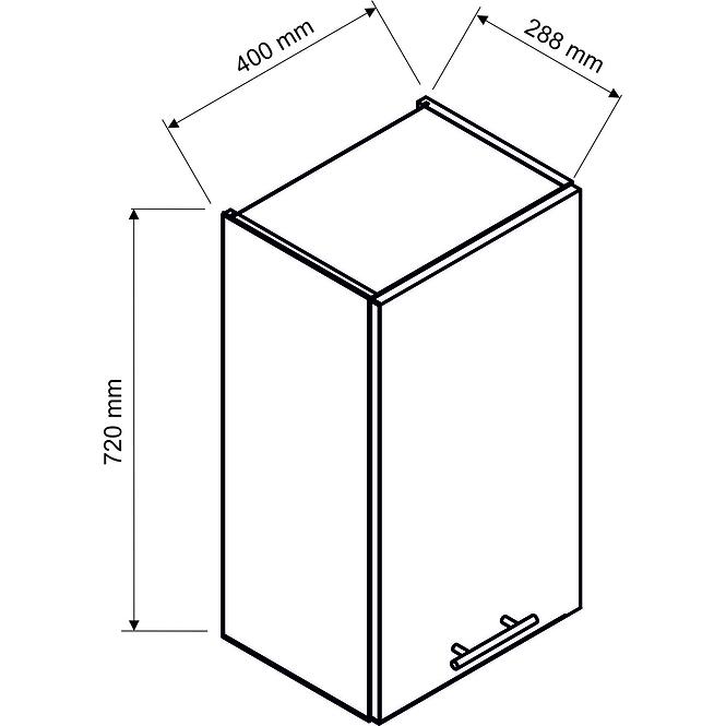 Küchenschrank Mina W40 schwarz