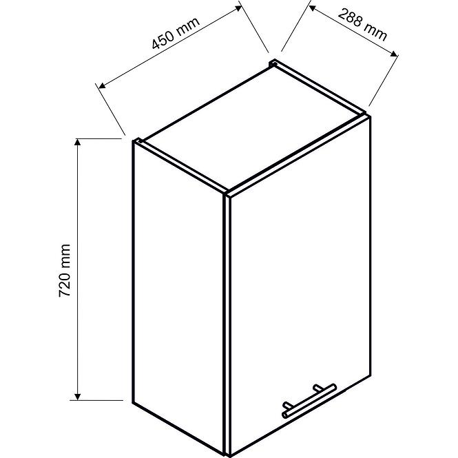 Küchenschrank Mina W45 schwarz