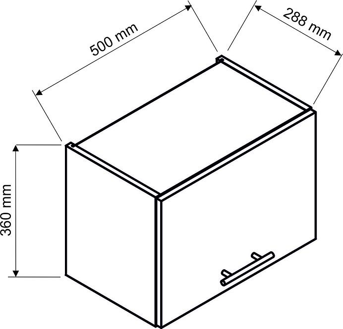 Küchenschrank Mina W50 OKGR schwarz