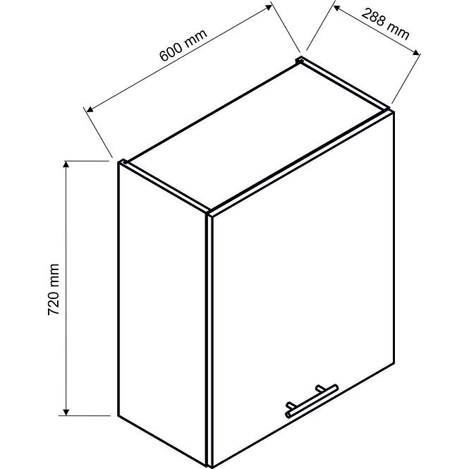 Küchenschrank Mina W60 P/L schwarz