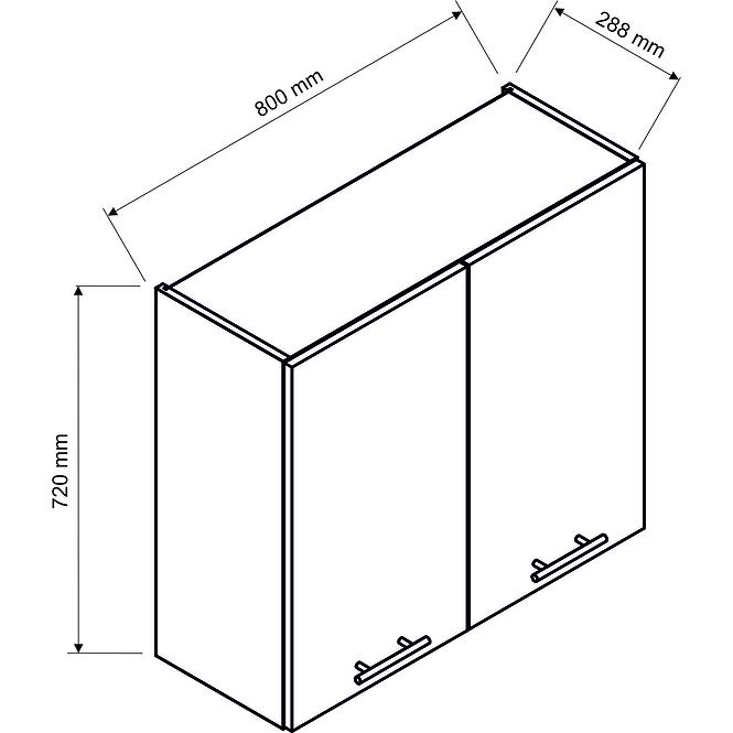 Küchenschrank Mina W80 schwarz