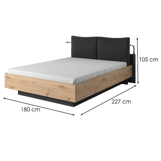 Bett Nest 160 eiche artisan/anthrazit