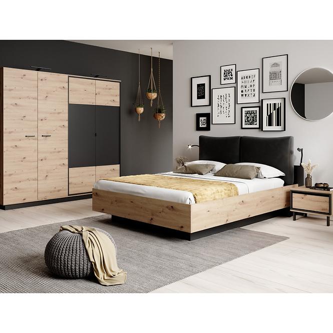 Bett Nest 160 eiche artisan/anthrazit