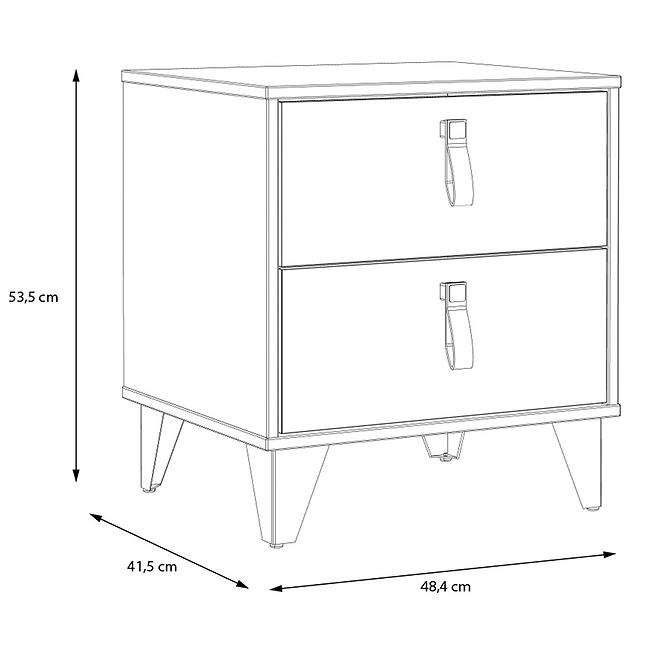 Büroschrank Liona LYAK011-M686  eiche mauvella/eiche cabezone