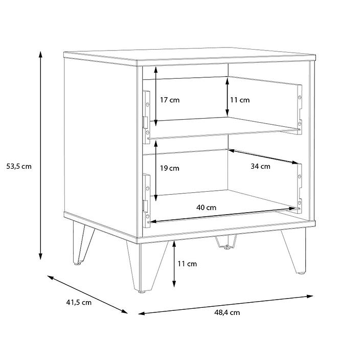 Büroschrank Liona LYAK011-M686  eiche mauvella/eiche cabezone