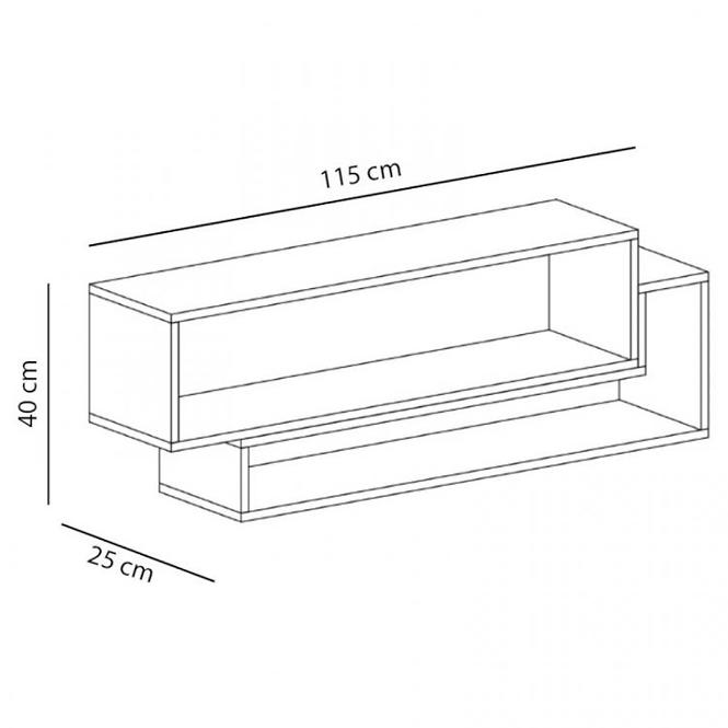 Hängeschrank Mobi 115cm Weiß/Türkis