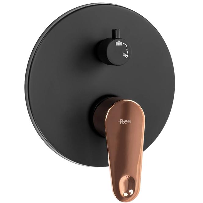 Unterputz Duschset Mild Rea P9143 Schwarz/Roségold