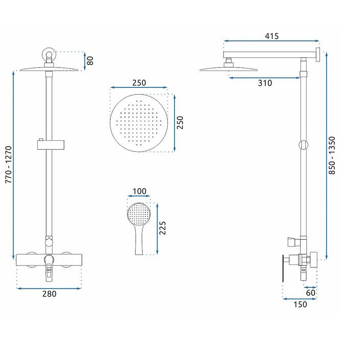 Duschset Aldi Rea P8802 Gold