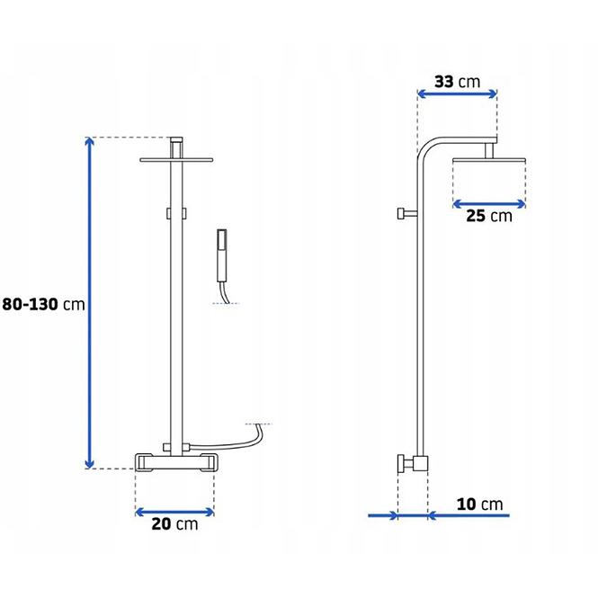 Duschset Milan Rea P0222 Chrom