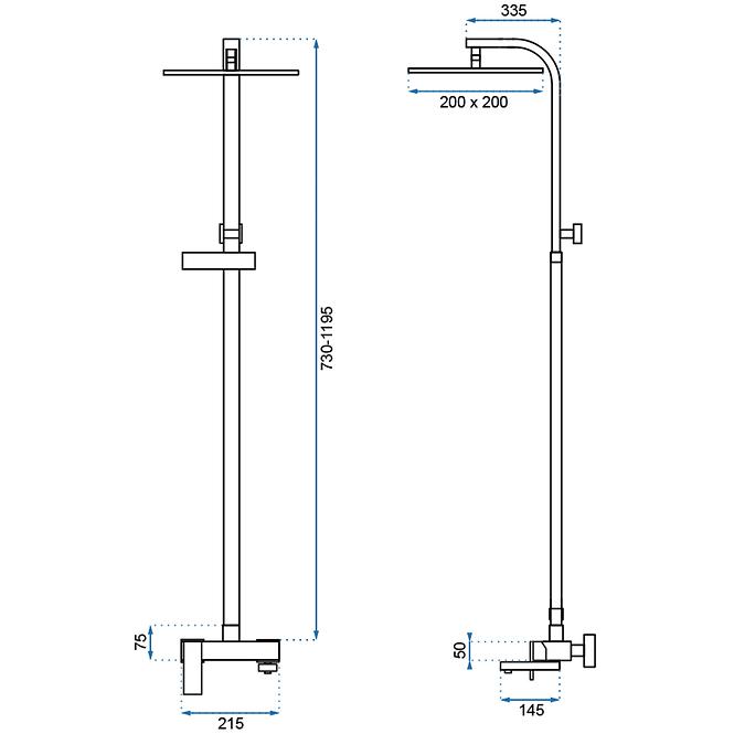 Duschset Navaro Rea P0802 Chrom