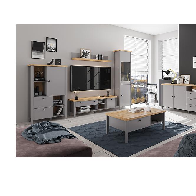 Tv Tisch  Melini gray b 1d1s