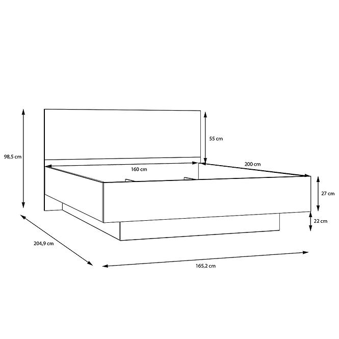 Bett Whiteheaven 160x200 LNBL4162-D85