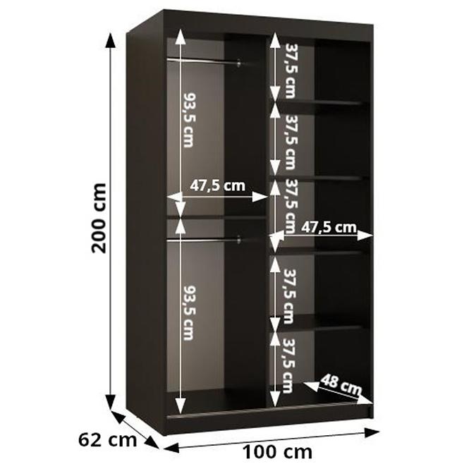 Schrank Gustavo 100 schwarz