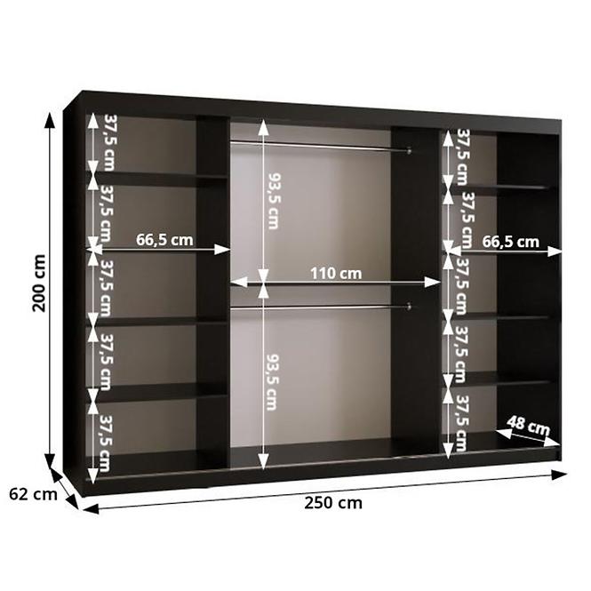 Schrank Gustavo 250 schwarz