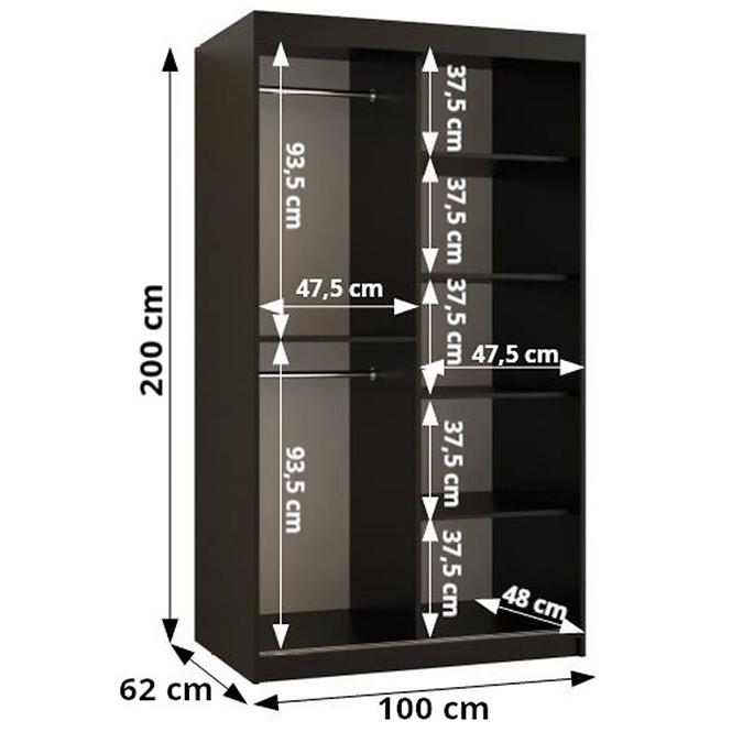 Schrank Sandakan 100 schwarz