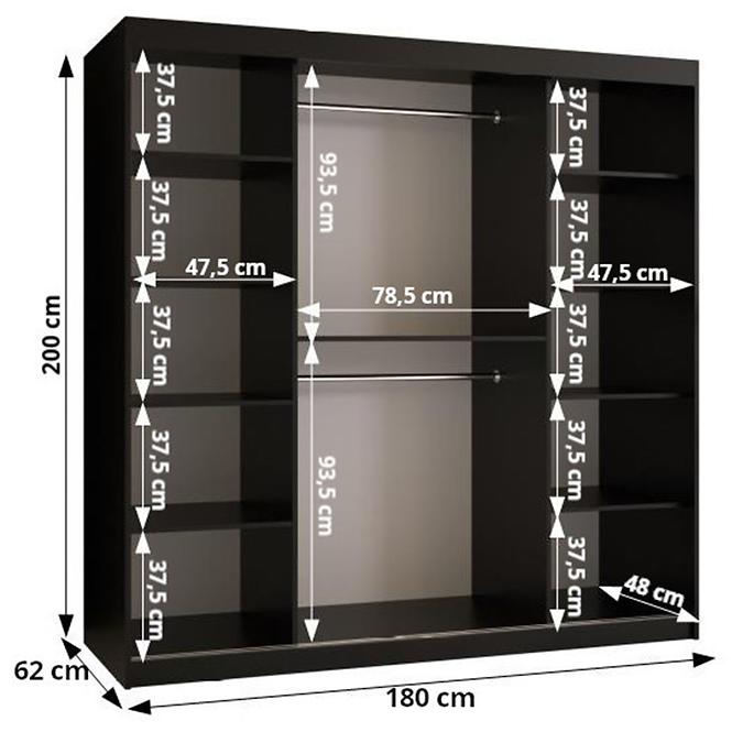 Schrank Sandakan 180 schwarz