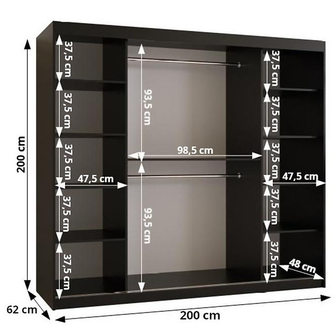 Schrank Sandakan 200 schwarz