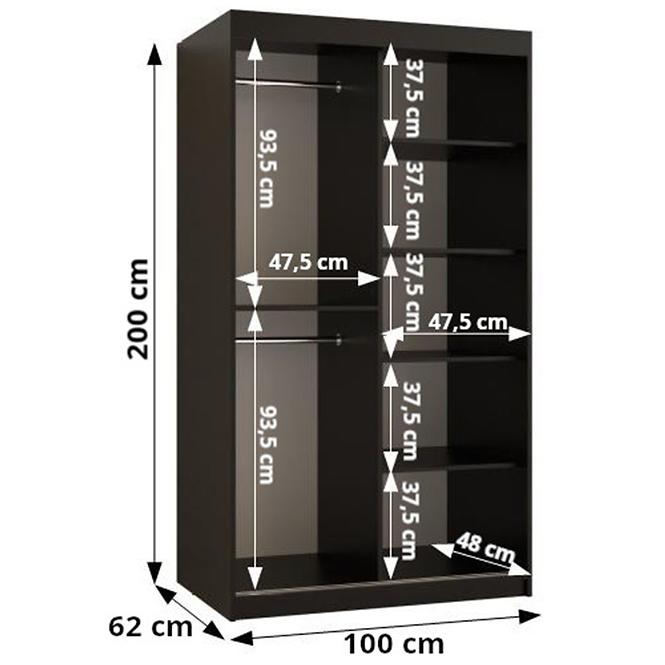 Schrank Strokkur 100 schwarz