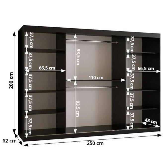 Schrank Strokkur 250 schwarz