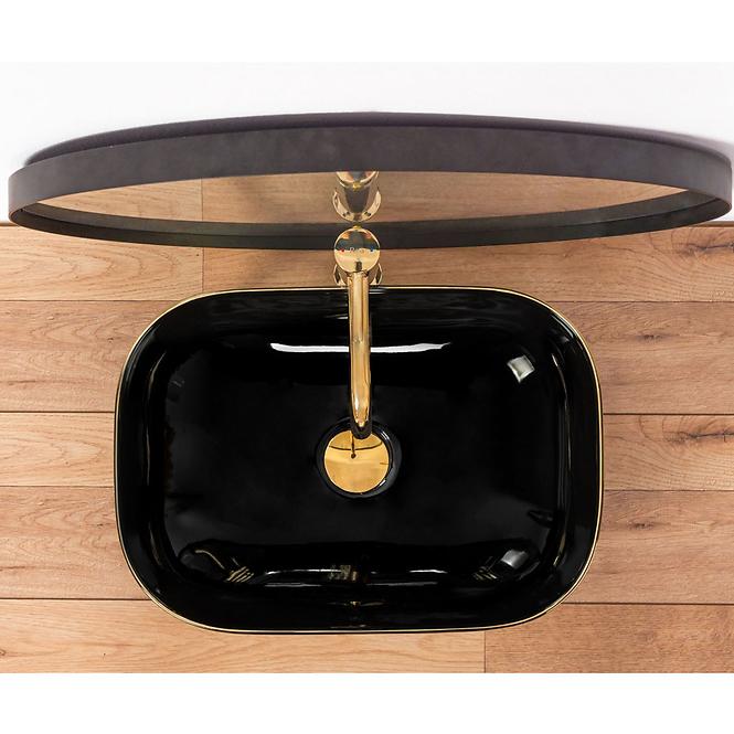 Aufsatzwaschbecken Belinda Black/Gold Adge