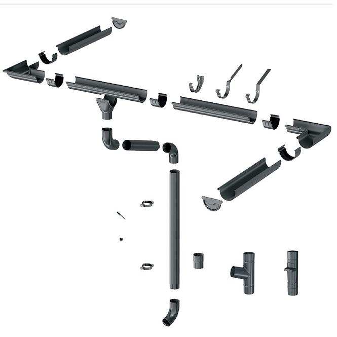 Dachrinnenverbinder 64-032 Stahl 125 mm Bryza Braun RAL 8017