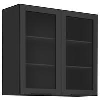 Küchenschrank Siena schwarze Matte 80gs-72 2f