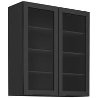 Küchenschrank Siena schwarze Matte 80gs-90 2f