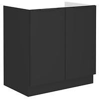 Küchenschrank Siena schwarze Matte 80zl 2f bb