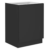 Küchenschrank Siena schwarze Matte 60d 1f bb