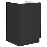 Küchenschrank Siena schwarze Matte 50zl 1f bb